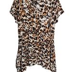 Cable & Gauge  Women’s Sz M Abstract Short Sleeve Hankerchief Hem Tunic Top Photo 5