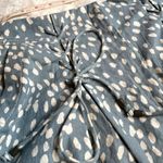 Free People  Bennett Lace Up‎ Tie Dot Shorts Cloud Blue White Pleated Pockets M Photo 2