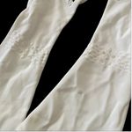 HENRY MORGAN & CO White Gloves Embroidered Fabric Formal Gauntlet Style VINTAGE Photo 5