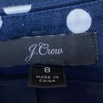 J.Crew Blue White Polka Dot High Waist Zip Knee Length Straight Pencil Skirt 8 Photo 3