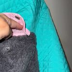 Crown & Ivy cabana by  size small quilted jade grey pullover jacket pink lined Photo 3