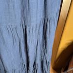 American Eagle  Outfitters Strapless Tiered Crochet Denim Blue Dress Size Large Photo 3