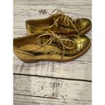 The Office of Angela Scott Mr Leopold gold patent leather Oxford 37.5/7.5 new wi Photo 3