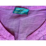 Antica Sartoria Positano Pink Floral Print Cotton Tunic Size Medium Photo 6