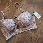 Shade & Shore  Snakeskin Bikini Top - Brown and Cream Photo 0