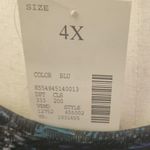 Catherine's Woman's Plaid Blouse‎ Long Sleeve Career Office Wear Top Blue Size 4X Photo 3