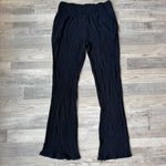 Three Dots  Black Crinkle Gauze Smocked Waist Pants Pockets L2 Photo 5
