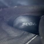 Soda Black Lace Boots Vegan Suede Zipper White Stitching Size 8 Photo 6