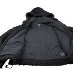 Urban Outfitters  BDG Hooded Cropped Teddy Jacket Size Small Black Cozy Basic Photo 7