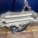 CLR by Claudette Sally Striped Tote Bag *Used (Black & White) Black Photo 5