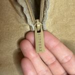 EXPRESS  Vintage Y2K Leather Zip Vest Sherpa Lined Tan Western Boho 00s Fuzzy Photo 5