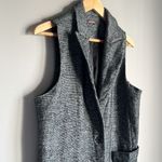 J. McLaughlin  Black/White Houndstooth Wool Blend Cate Blazer Vest Photo 4