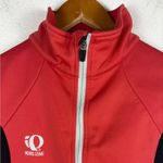 Pearl Izumi Pearl‎ Izumi Vintage Women's Medium Red Black Bicycling vest Full Zip Reflective Photo 2