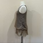 Vintage Crochet Sleeveless Top Small Tan Photo 4