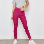 Topshop NWT Moto JONI Berry Purple High Waisted Jeans Size 28 x 30 Photo 1