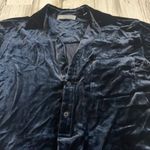 Vince  Midnight Blue Velour Dress Size Small Photo 3