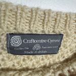 Craftcentre Cymru Wool Chunky Fisherman Sweater Women L Cream Rory Gilmore VTG Size L Photo 5