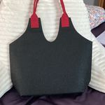 Little Kitty Felt Bag. NWOT Black with White Kitty. Bag is black/ red handle. Photo 1
