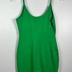 Love j Bright Green Cotton Stretch Fitted Bodycon Tank Top Dress Medium M Party Photo 3