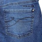 DKNY Jean Shorts Sz 14 Dark Wash Cutoffs Stretch Denim Jorts Beachy Coastal Photo 6