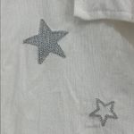 Torrid  Taylor - White Gauze Embroidered Star Button Front Relaxed Fit Shirt Photo 5