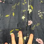 Thakoon Black‎ Floral Cropped Jumpsuit Women’s Size 8 Short Sleeve Multicolor Black Photo 10