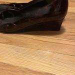 Stuart Weitzman  Womens Black Brown tortoise Patent Leather Wedge Heels Photo 4