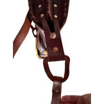 True Vintage 60's Hand Tooled Stitched Leather Crossbody Western Boho Saddle Bag Brown Photo 6