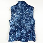 Talbots NEW  Vest Womens XS Blue Floral Quilted Sleeveless Full Zip Jacket Photo 1