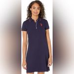 U.S. Polo Assn. USPA Tipped Polo Navy Knit Dress Women’s Size XL Photo 1