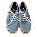 Vans  Blue Denim Sneakers‎ Women's Sz 7.5 Washed Twill Skater Grunge Photo 0