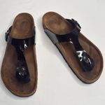 Birkenstock Women’s Gizeh Black Patent Thong Sandal S-219 Sz 8-8.5 Regular Width Photo 0