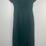 Vintage Jeffery & Dara by Tom Barr Green maxi dress with bow and cutout size 4 Photo 0