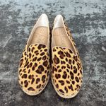 Sole Society  Leopard Calf Hair Espadrille Loafers Size 8.5 Photo 2