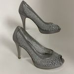 Adrianna Papell  Foxy Silver Sterling Pumps Formal Women Shoes Size 6.5M Wedding Photo 1