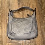 Coach Kristin Spectator Gray Leather Croc Embossed Trim Hobo Shoulder Bag EUC Photo 4