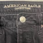 American Eagle  Black Denim Button Fly Skirt Size 4 Photo 1