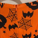Gardenwed EUC Orange Halloween Dress with Black Print Size M Photo 3