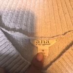 ANA A NEW APPROACH Sweater V Neck Ribbed Trim Beige Size Medium Photo 1