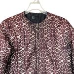 ZARA Basic S Women Black REVERSIBLE Animal Print Puffer Jacket Photo 2