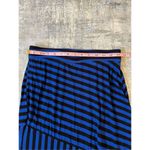Apt. 9  Blue Black Asymmetrical Striped Maxi Skirt Petite Small Photo 4