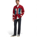G-Star Raw Unisex Holiday Wool Cardigan Grandpa Chunky Red Beige Blue Sz Large Photo 15