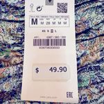 ZARA Ruched Ruffle Paisley Floral Satin Mini Skirt Women's Medium Coquette NWT Photo 2