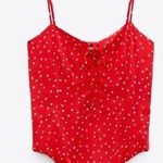 ZARA NWT Bodysuit red with white stars /Satin Effect Star Bodysuit Red Photo 2