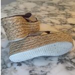 ZARA EUC  Metallic Silver Espadrille Wedge
Sandals Women's Sz 7 Sold Out! Photo 5