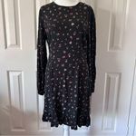 Rewind Black Floral Long Sleeve Lightweight Dress Size Large NEW with Tags Photo 0