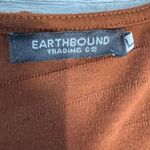 Earthbound Trading Co. Brown Knit Long Sleeve Dress Knee Length B25 Size L Photo 1