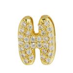 Balloon Zircon Letter H Initial Necklace Gold Photo 2