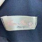 Vintage Victorian Dress Lolita Lace Collar Navy Blue Bow Back Whimsigoth Pockets Photo 9