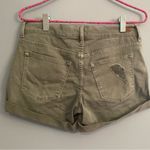 Sneak Peek Distressed Ripped Sexy Boyfriend Olive Green Women Shorts Photo 1